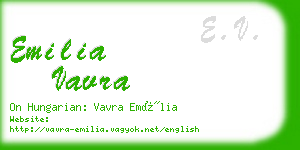 emilia vavra business card